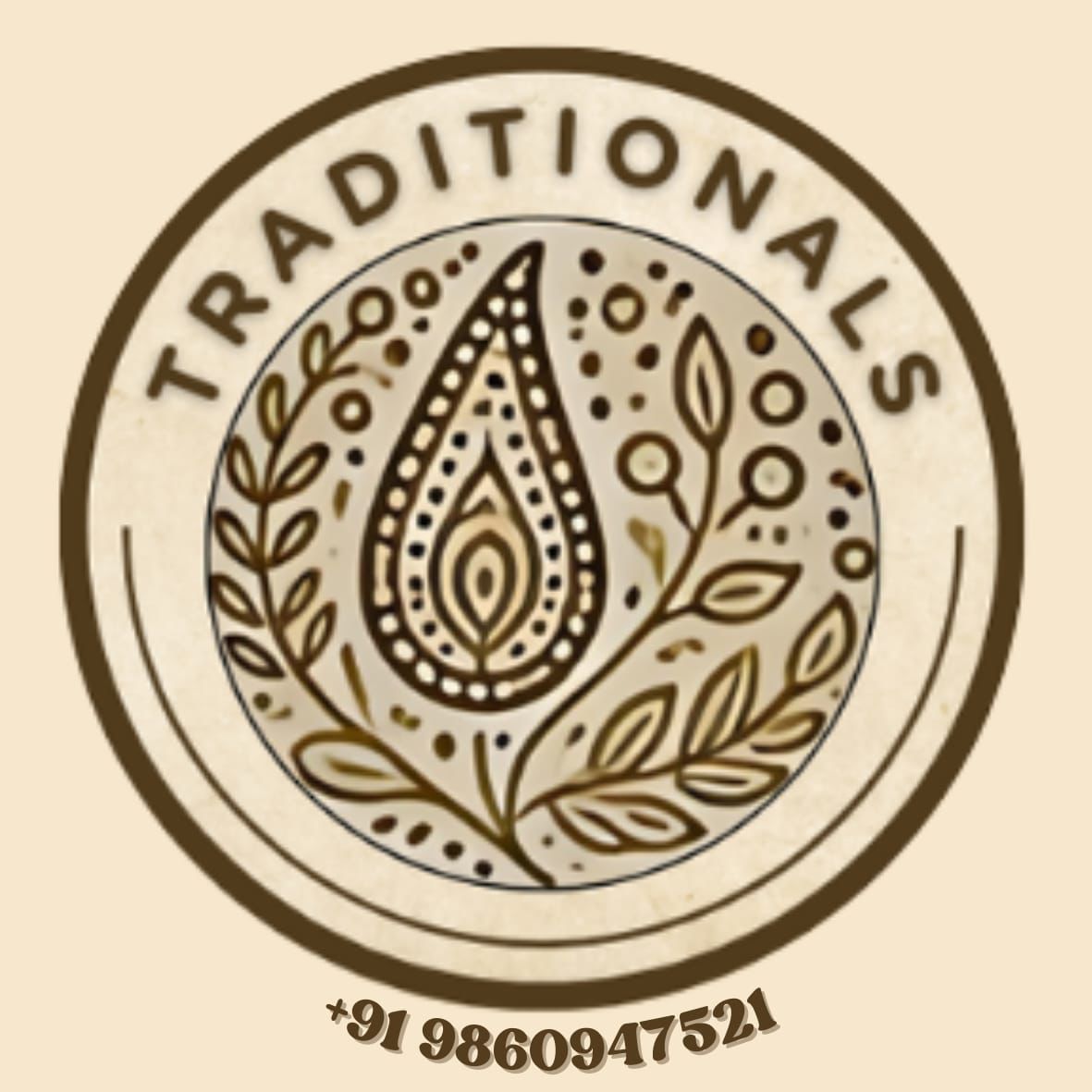 Artisan sewing traditional fabric